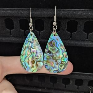 Abalone Hook Earrings